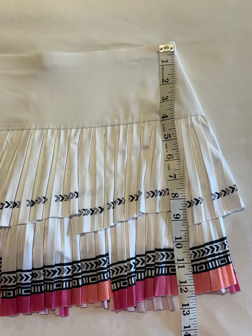 Lucky in Love Pleated White Skort with Pink Accent Size Small 4-6
